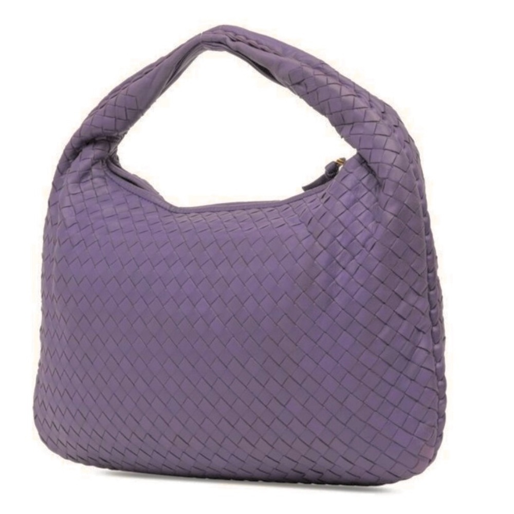 Pre Loved Bottega Veneta Leather Women Purple Hobo Bag - Picture 2 of 9